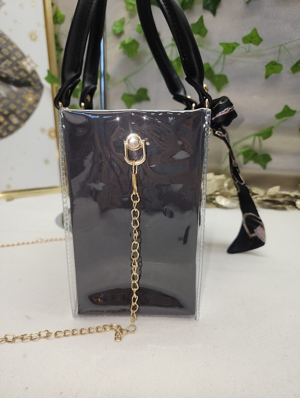 Authentic Yves Saint Laurent Shopping Bag In PVC Tote - Picture 6 of 10